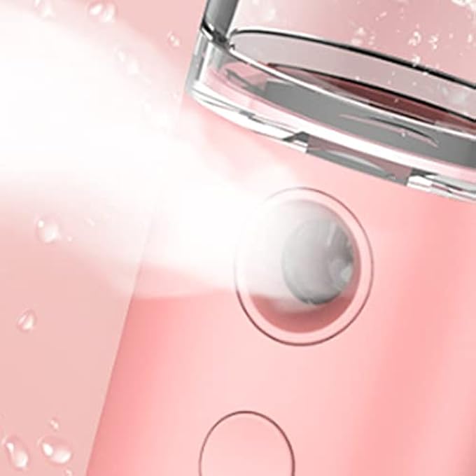 Cocoarm NANO FACE MIST SPRAYER, HANDY MINI COOLING MIST SPRAYER WITH USB MIST, FACIAL STEAMER FOR FACE MOISTURIZING, EYELASH EXTENSION AND MAKEUP (PINK) - Image 4